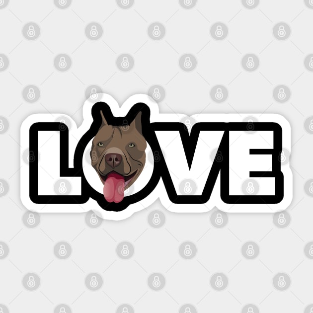 LOVE pitbull Sticker by keeplooping